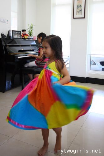 Zara twirling around